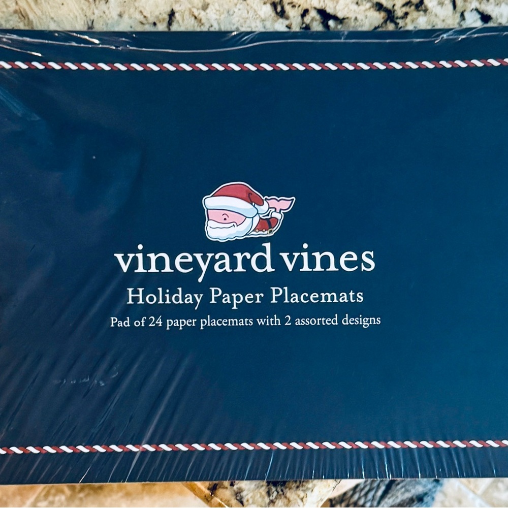 Vineyard Vines Festive Placemats - Navy and Red